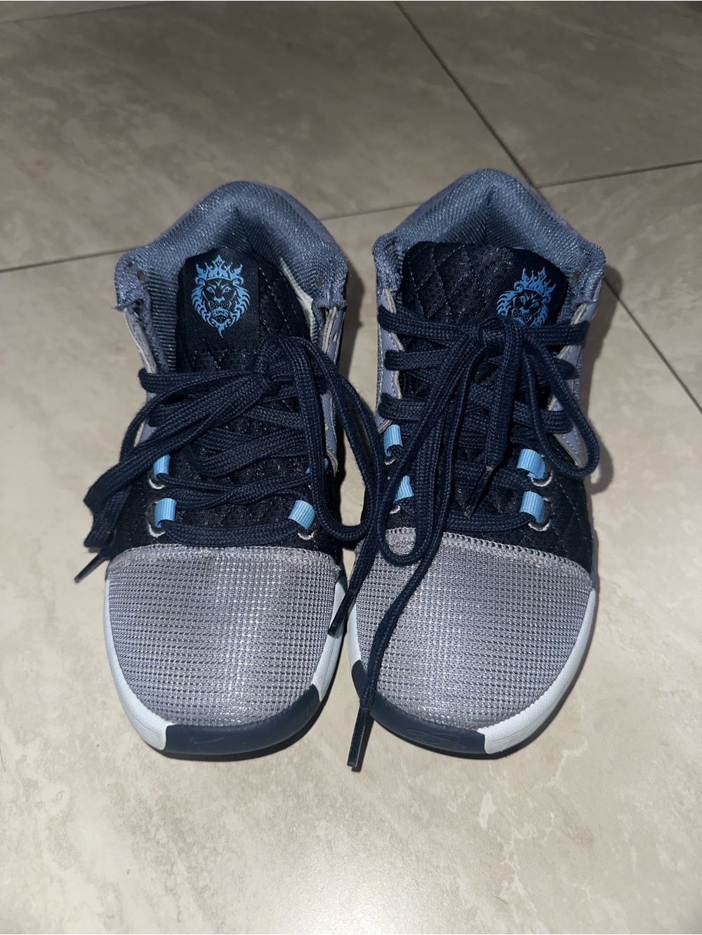 Nike LeBron Witness 8
Kids Basketball Shoes Navy and Gray